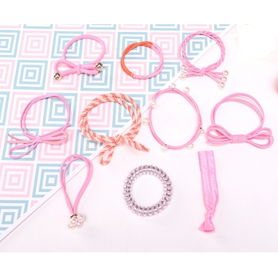 Manufacturer promotional 10 pieces per box cheap colorful hair rings C-hb147